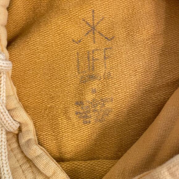 LIFE M drawstring hoodie long sleeve cream Kiss the Moon romantasy bohemian - Picture 4 of 7